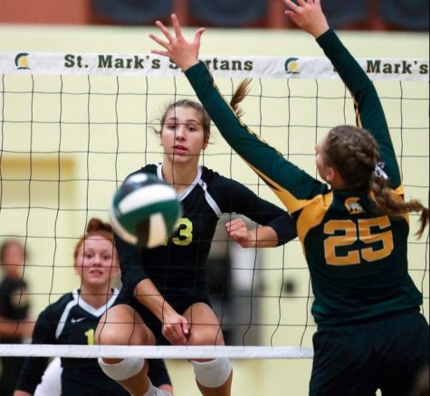 Mackenzie Sobczyk, number 13, exhibits her skills in a game against St. Marks's.