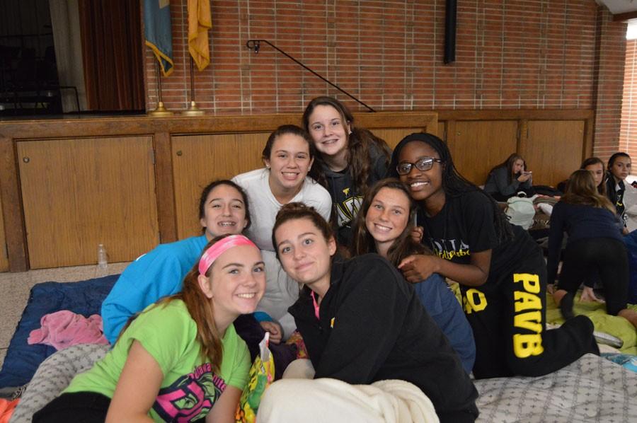 Padua+Athletes+relax+at+the+sleepover+after+games+against+city-rival+Ursuline.