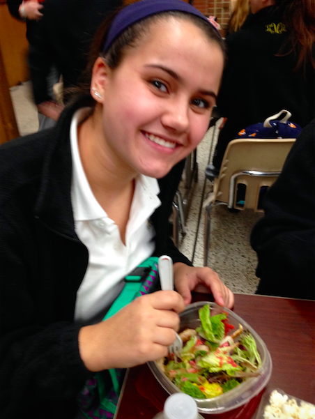 Ciara Brady (17) enjoying her healthy, easy lunch! 