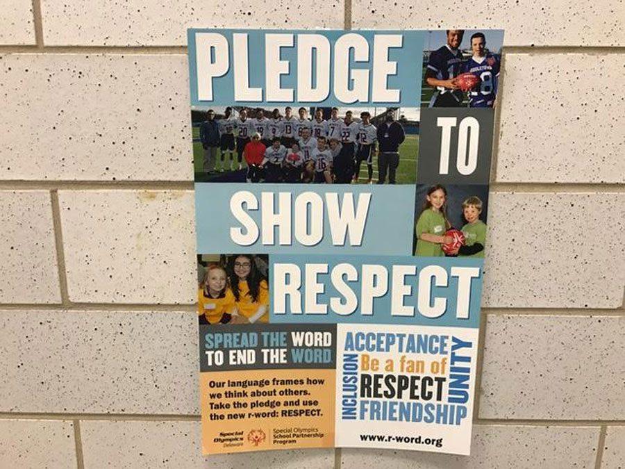 Blue Gold promote the campaign with posters around the school. 