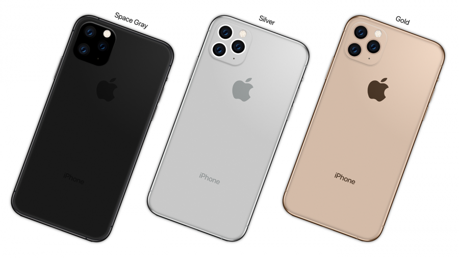 iPhone 11 Pro in the colors space gray, silver, and gold