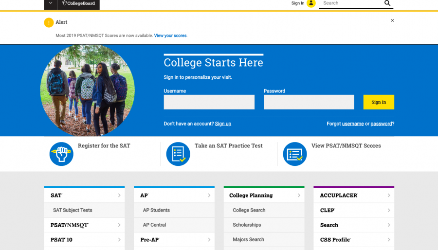 The College Board website, which most, if not all, high school students have an account it. The website gives access to PSAT scores, SAT registration, and even practice questions for the test.