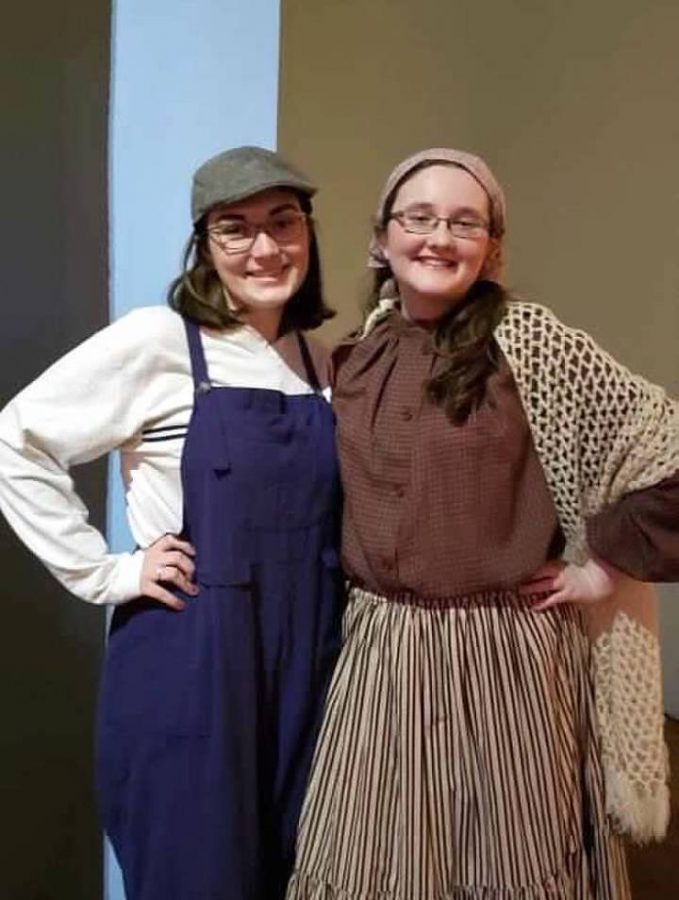 Malone and Counihan together in costume for Salesianums musical Ragtime.