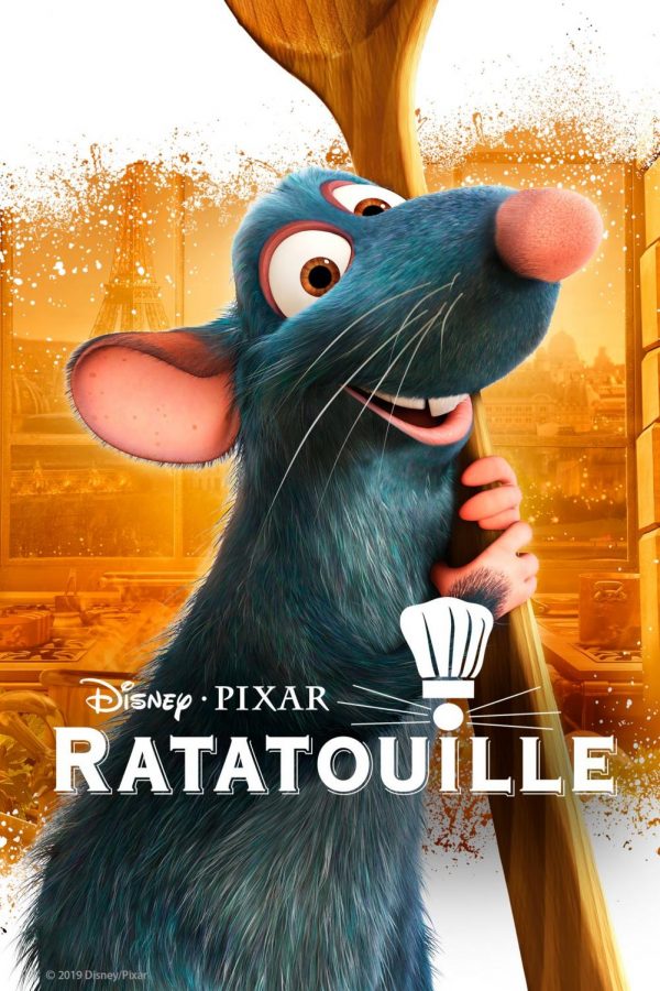 Remy the Rat is pictured in one of the official Ratatouille movie posters.