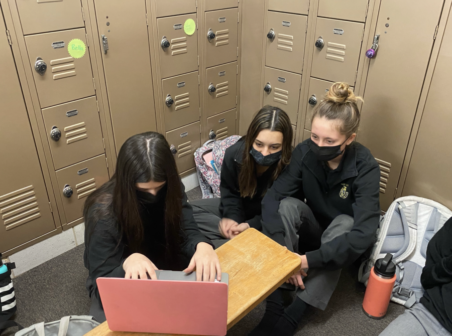 Summer Solum, Gabby Gerace, and Helena Howard look at Valentines Day questions. They all agreed that Galentines Day is better than Valentines Day.